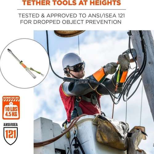 ( new ) Squids 3713 彈性工具繫繩配件 - 環形工具尾部旋轉 - 10 磅