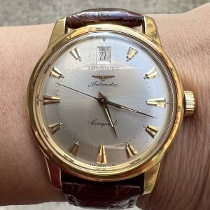 18K浪琴康卡斯(Longines Conquest)18K黃金殼
