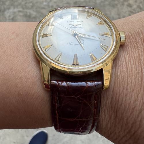18K浪琴康卡斯(Longines Conquest)18K黃金殼
