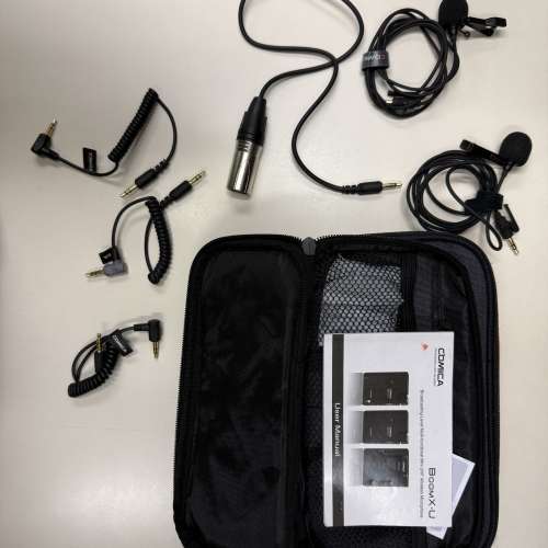 Comica BoomX-U UHF 一拖二 無線咪 wireless microphone 連 Lav mic 夾咪