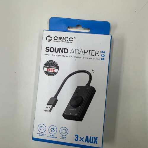 ORICO Sound Adapter SC2  USB 音效卡 免驅動裝置