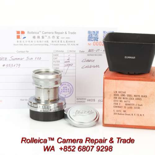 Leica Summar 50 2.0 optically-museum-grade w/ rare SOOMP, ROLLEICA™ service