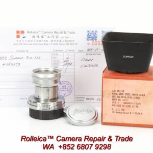 Leica Summar 50 2.0 optically-museum-grade w/ rare SOOMP, ROLLEICA™ service
