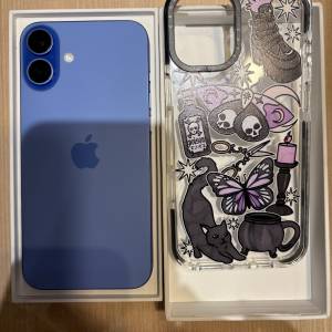 99.9新iPhone 16 plus 128gb, Warranty until July 2026港版藍色雙卡，完美冇花，用...