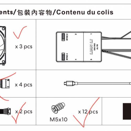 Lian Li 聯力 AL140 V2 白色一套三隻連控制器