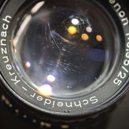 Schneider Kreuznach xenon 25/0.95 for c mount 施耐德 電影鏡 鏡片有花有薄霧 有...