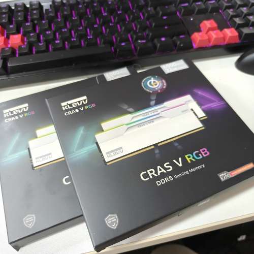 KLEVV CRAS V RGB DDR5 6000MT/S 32GB (16GB X 2) 二SET 共64GB 白色