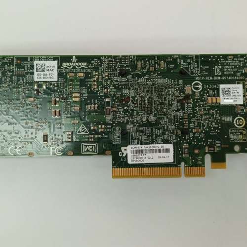 DELL NC5VD Broadcom BCM57416 雙埠 10GB Pci-E Lan Card 網路卡