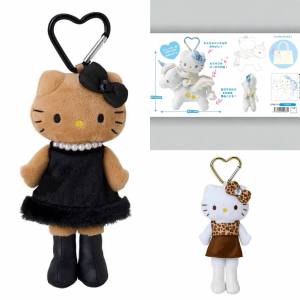 睇內文‼️日本sanrio黑妹Hello Kitty公仔掛飾 豹紋長腳Hello Kitty $109一款、、獨...