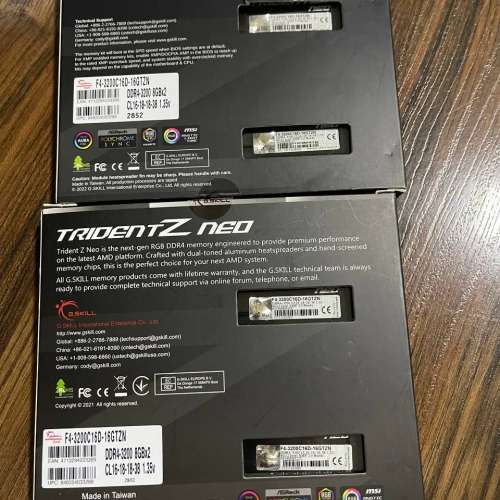 Gskill TridentZ Neo DDR4 3200c16 8gbx2 kit x2