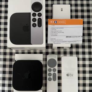 新款2024年 Apple TV Series 4K 機頂盒 128G記憶體 行貨 95%新 只機面有幾點膠烘 已...