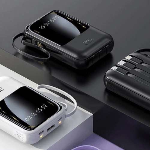 20000mAh超薄小巧充電寶尿袋 自帶4線 type-C+Lightning
