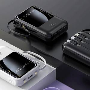 20000mAh超薄小巧充電寶尿袋 自帶4線 type-C+Lightning