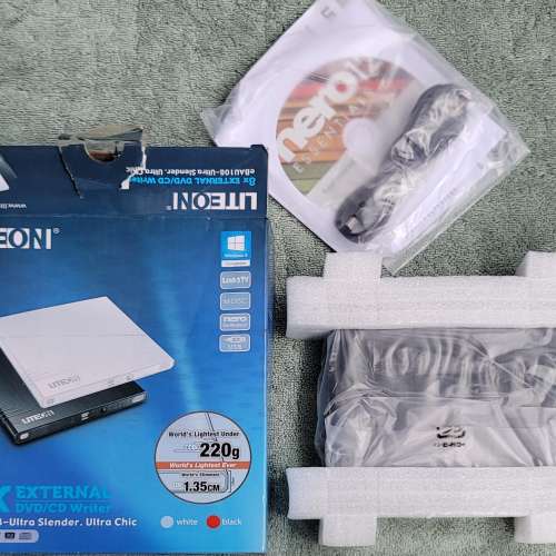 【全新】LITE-ON 8x External DVD/CD Writer Optical Drive eBAU108-11 Ultra Slen...
