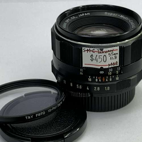 90% New Super-Multi-Coated Takumar 55mm f1.8 手動鏡頭, 深水埗門市可購買