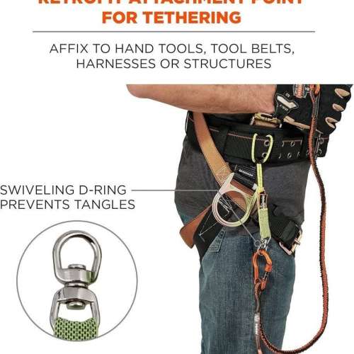 ( new ) 彈性工具繫繩配件 Squids 3713 環形工具尾部旋轉 - 10 磅