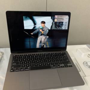 US Apple 13" MacBook Air 2020 M1 8GB 256GB Grey (外蓋損壞, 不能合蓋, 可當枱機,...