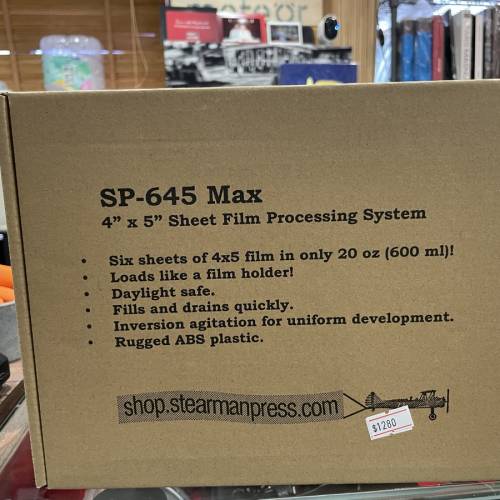 SP-645 Max 4x5 sheet film processing system