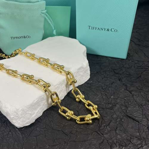 Tiffany/蒂芙尼古巴馬蹄扣階梯款項鏈