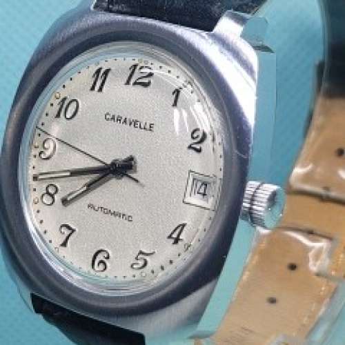 Vintage Caravelle automatic 機械自動皮帶腕錶