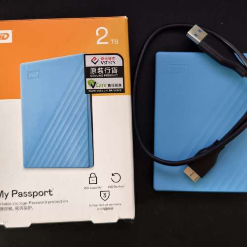 95%新WD My Passport 2TB