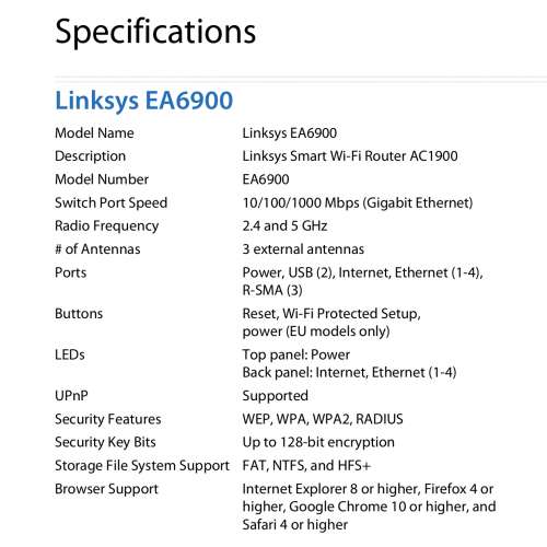 🌐Linksys【雙頻WIFI 5|AC1900】EA6900 MAX-STREAM Dual-Band Router 無線上網寬頻|...
