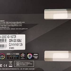 GSKILL C14 2x8GB DDR4 RAM