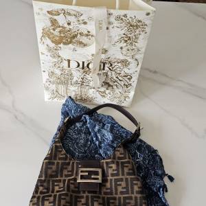 Fendi Zucca Canvas Shoulder Bag