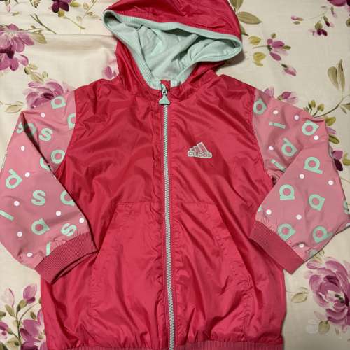 Adidas 女童風褸(104碼，90%新）