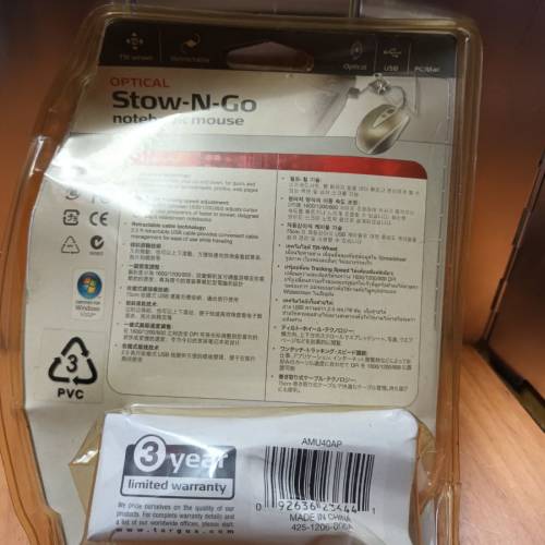 全新 OPTICAL Stow-N-Go notebook mouse Targus $20