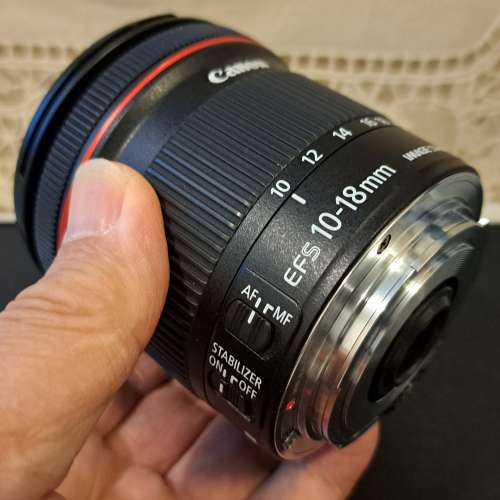 CANON EF-S 10-18 4.5-5.6 IS STM 升級金屬接環紅圈外觀