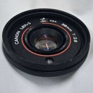Canon 38mm F2.8  已改金屬m42螺絲牙(加 薄對焦筒 用 )可上無反機身