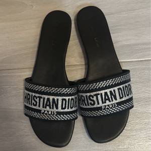 dior黑銀閃閃拖鞋 40碼