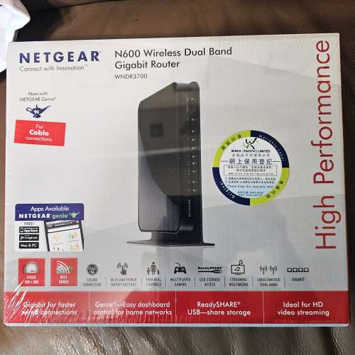 🌐Netgear【雙頻WIFI 4|N600】WNDR3700V3 Wireless Dual-Band Gigabit Router 無線...