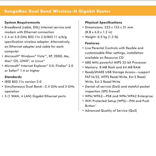 🌐Netgear【雙頻WIFI 4|N600】WNDR3700V3 Wireless Dual-Band Gigabit Router 無線...