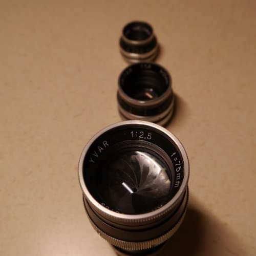 誠讓 : Kern 75mm/2.5 Yvar, 25mm/1.4 Switar, Yvar 15mm/2.8