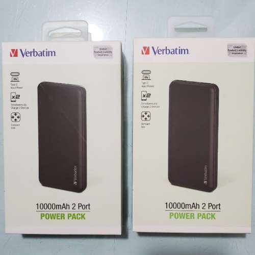 (黑色現貨) 全新 Verbatim 10000mAh power bank 行動電源 外置電 可換百佳超市禮券