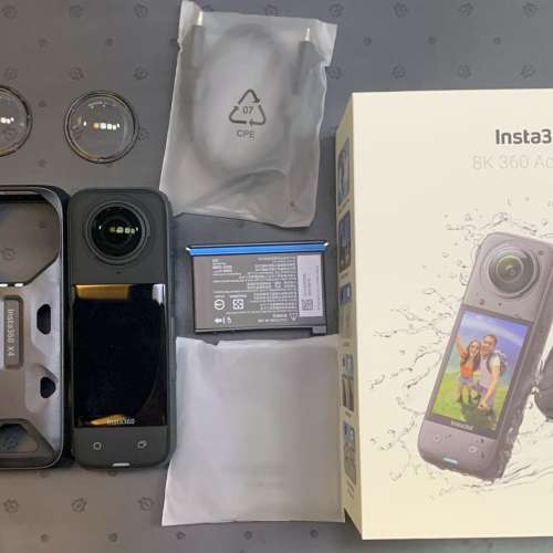 [觀塘實體店] 二手 Insta360 X4 (共2電+快速充電盒+連控溫握套+mon貼) 行貨保養到20...