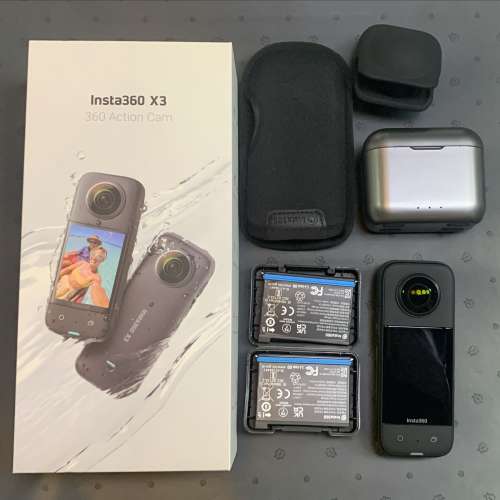 [觀塘實體店] 二手 Insta360 X3 (共2電+快速充電盒+鏡頭保護套) 行貨 *S72258* | I...