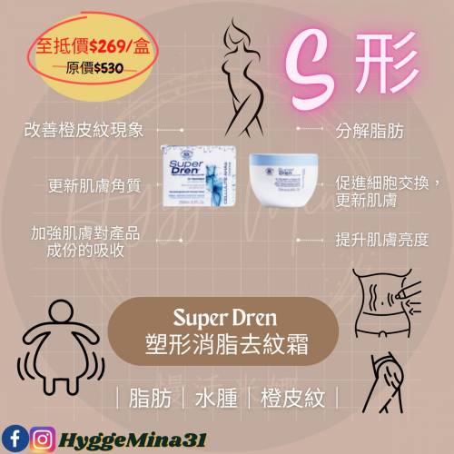 Super Dren 塑形消脂去紋霜