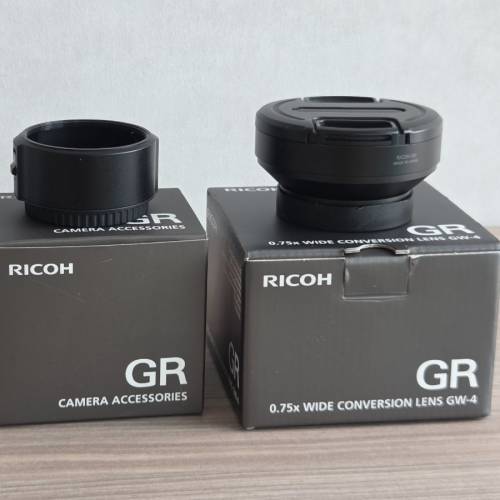 Ricoh GW-4 廣角鏡 連 GA-1 Adaptor (GR3 GRIII專用)