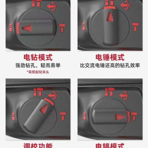 中國500強企業品牌全新(電錘、電鎬、電鑽)工業級重裝三用充電油壓鑽