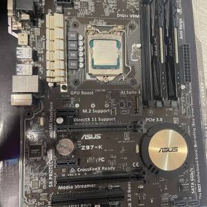 intel i7 4770 + thermalright heatsink + asus z97-k + adata ddr3 1600mhz 8gb x2