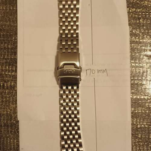 Oris classic watch steel strap for 7504，170mm long，20mm wide，