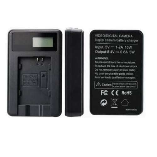 NIJIA BP-819 Lithium-Ion Battery Pack With LCD Display USB-A Charger For Canon