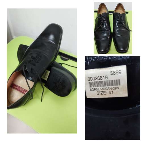 意大利 Italy Borse mogan 男裝41 號皮鞋Male black leather shoes size 41
