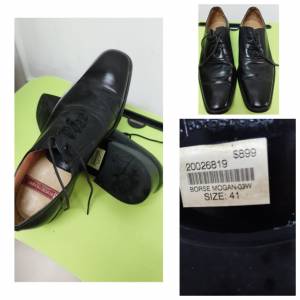 意大利 Italy Borse mogan 男裝41 號皮鞋Male black leather shoes size 41