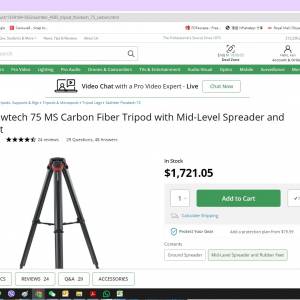 單腳架價格 買一成套 ACE XL波頭 連 FLOWTECH75 王牌炭纖腳架 連 SACHTLER PAD BAG...