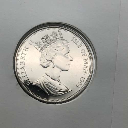 曼島95TH BIRTHDAY COMMEMORATIVE COIN WITH STAMP COVER