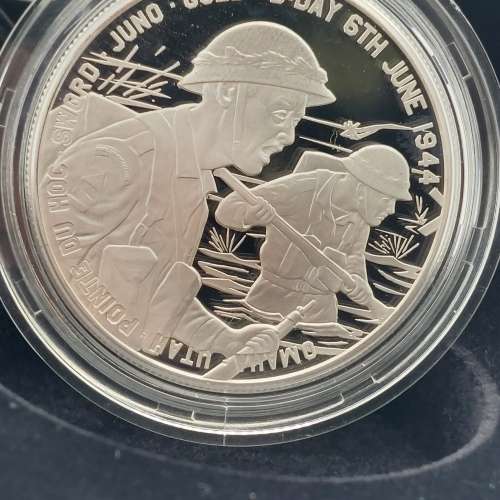 Royal Mint The 70th Anniversary Of D Day 2014 Aldnerney £5 Silver Proof Coin...
